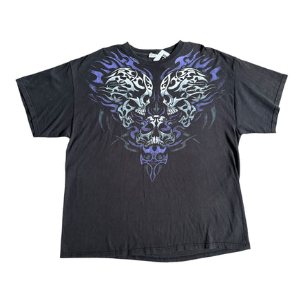 TRIPLE SKULL FLAME TEE - 2XL