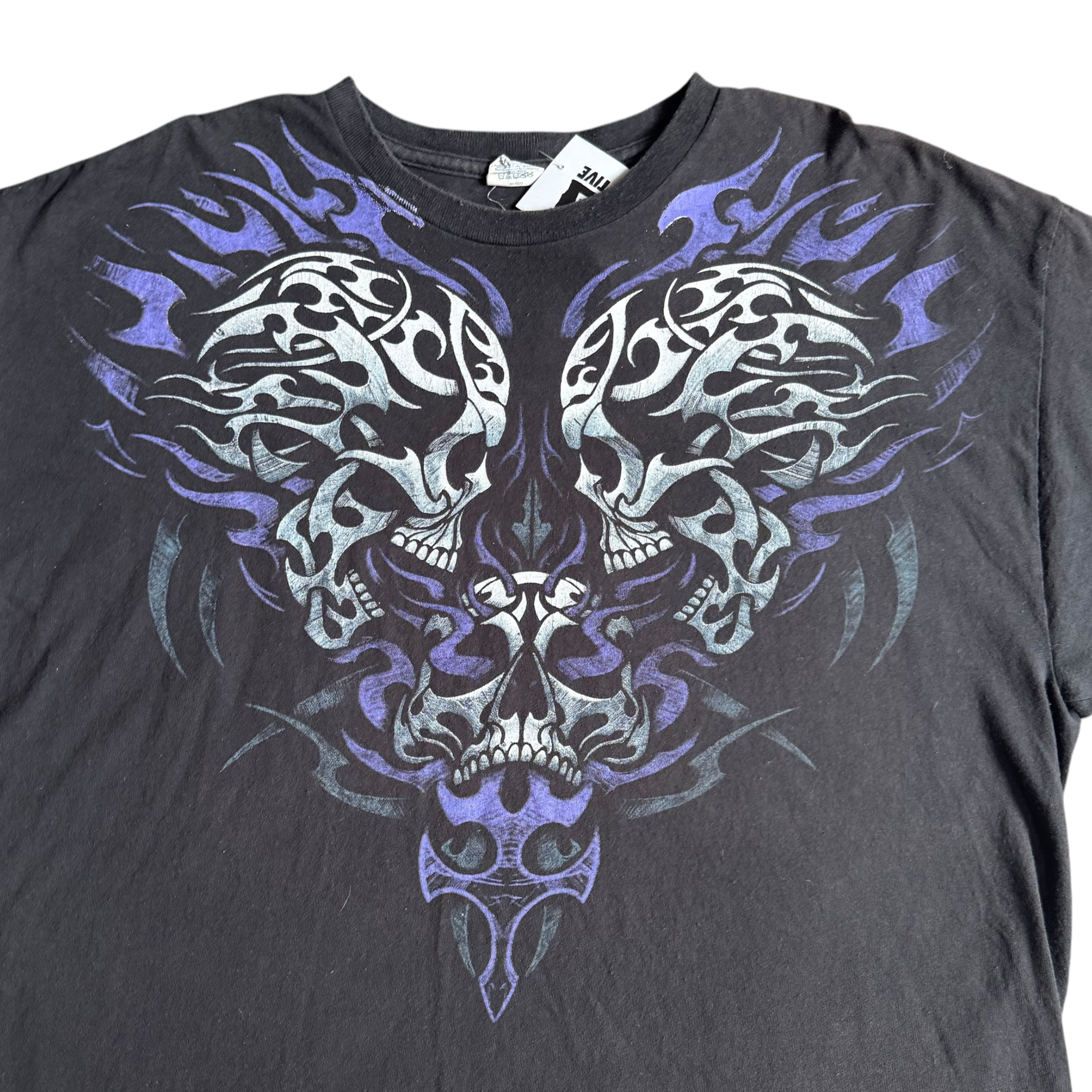TRIPLE SKULL FLAME TEE - 2XL