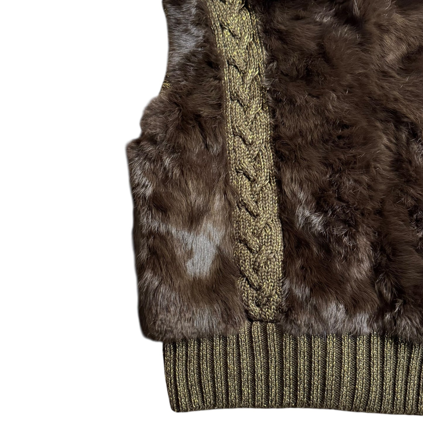VINTAGE FUR VEST - M