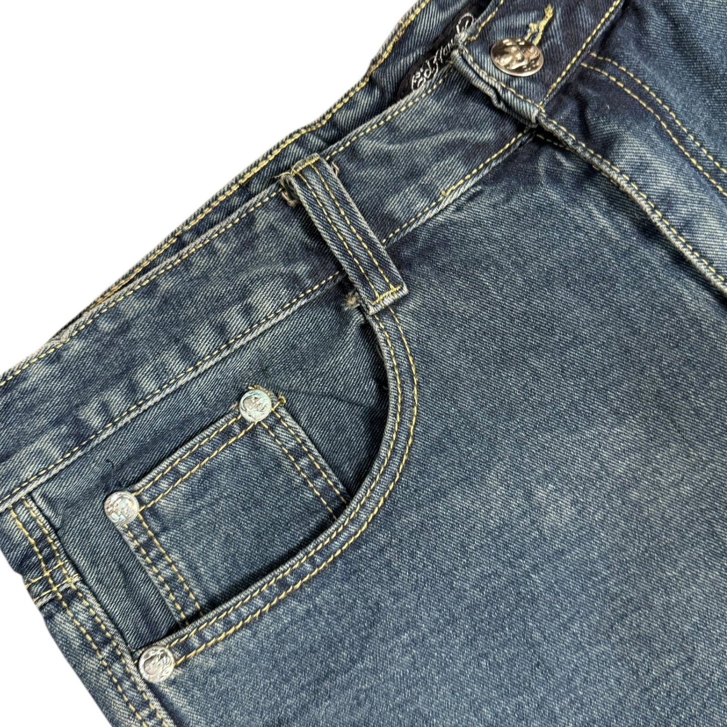 ED HARDY VINTAGE JORTS - 36x14”