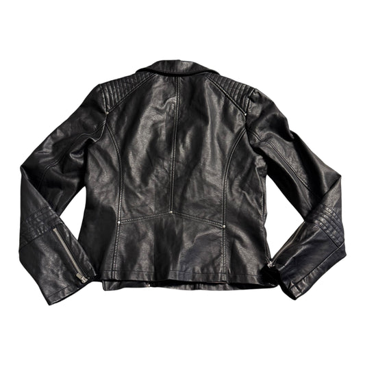 ONLY BLACK LEATHER JACKET - M