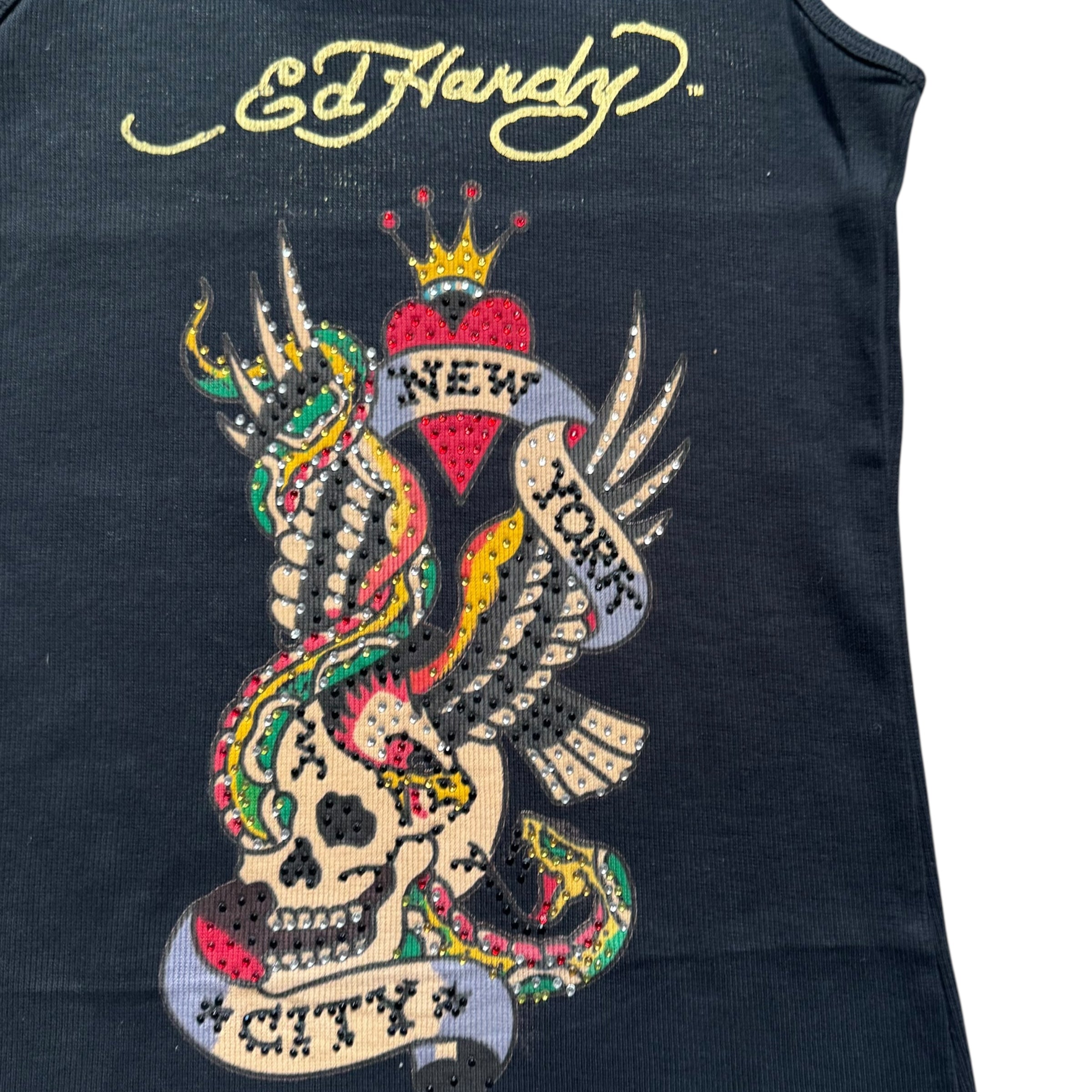 DEADSTOCK ED HARDY SINGLET- M