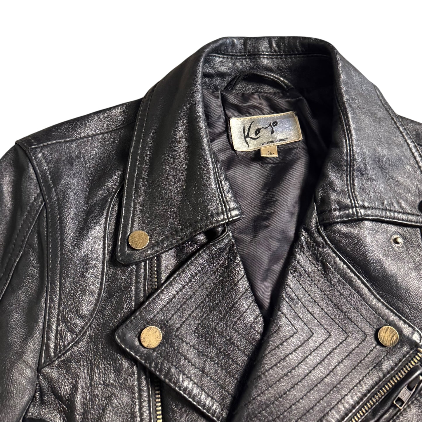 KOYO VINTAGE BLACK LEATHER JACKET - S