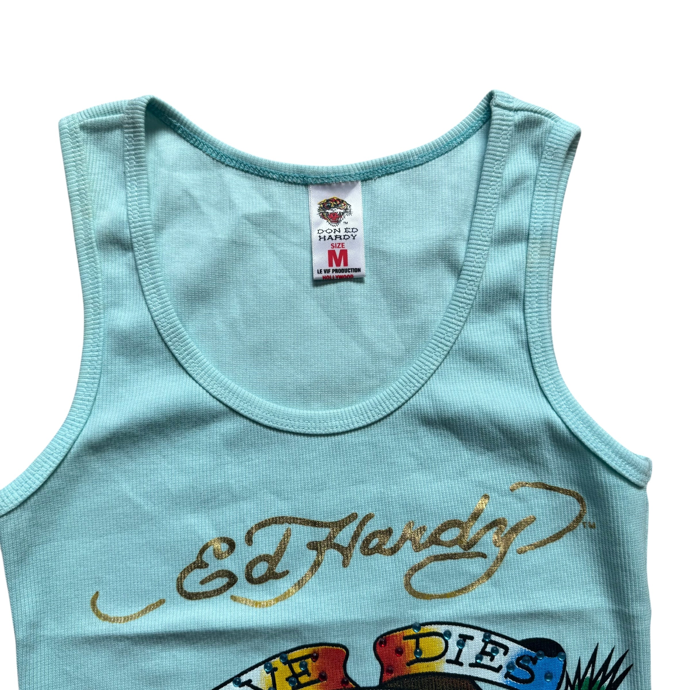 DEADSTOCK ED HARDY SINGLET- M