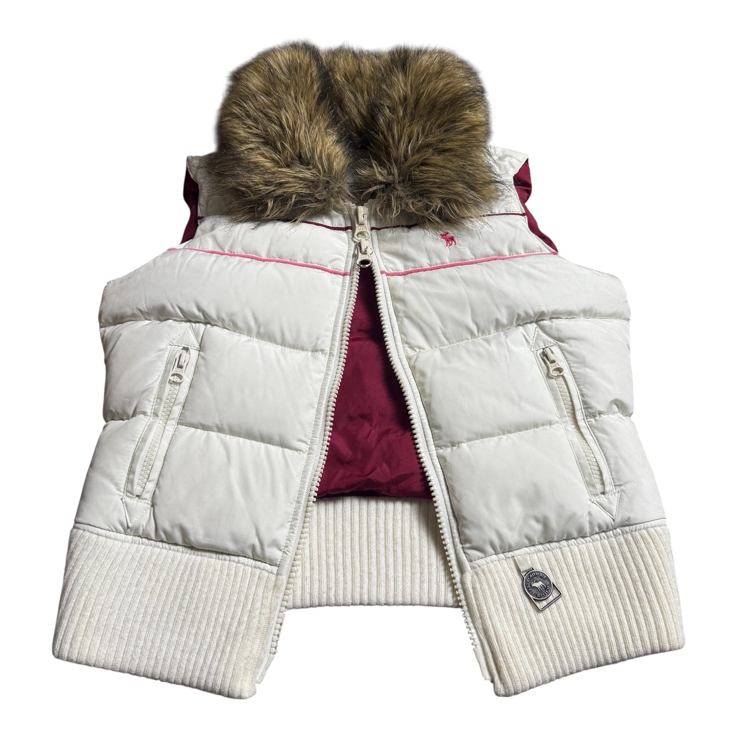 ABERCROMBIE & FITCH FUR VEST - S