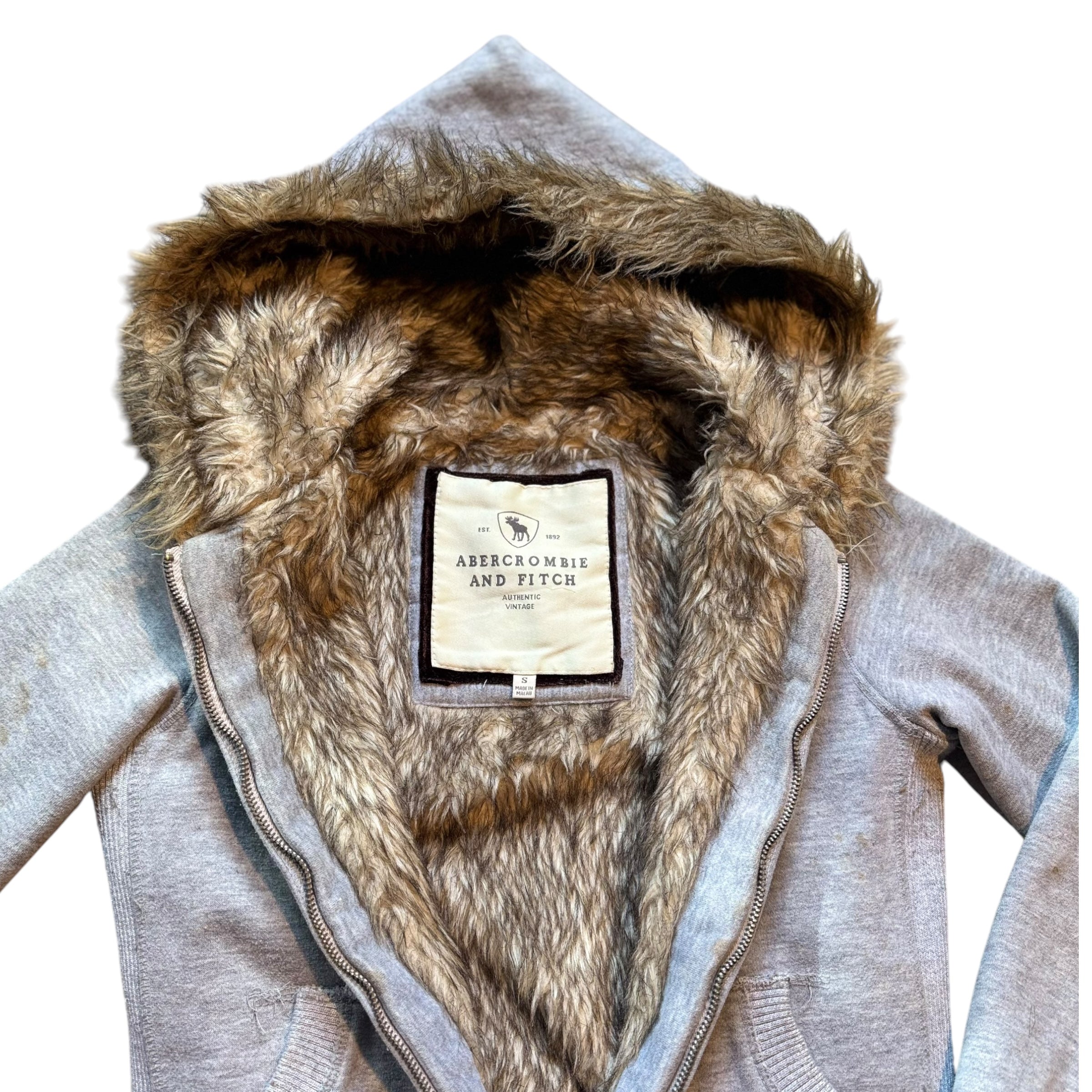 ABERCROMBIE & FITCH FUR JACKET - S
