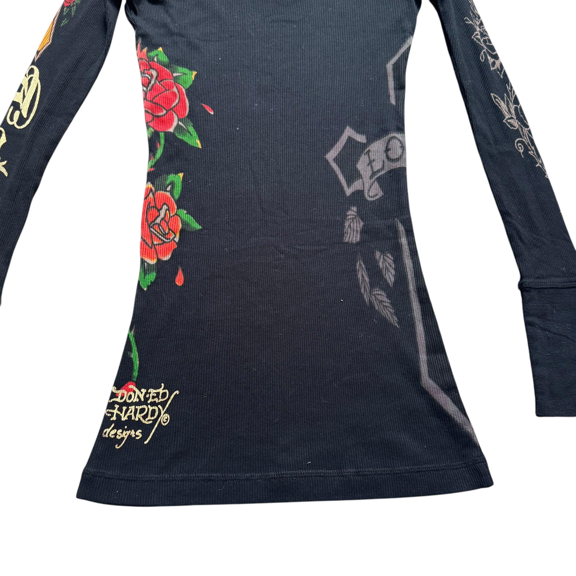 ED HARDY RIBBED TOP - XS
