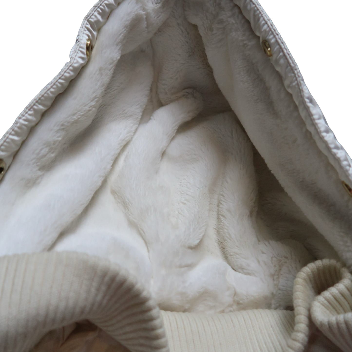 FUR LINED HOOD PUFFER - M