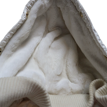 FUR LINED HOOD PUFFER - M