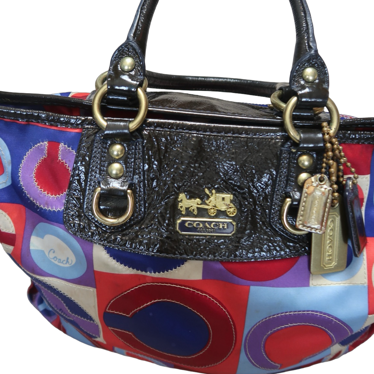 RED & BLUE COACH BAG