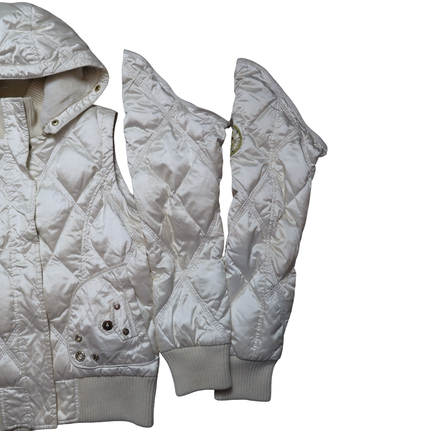 FUR LINED HOOD PUFFER - M