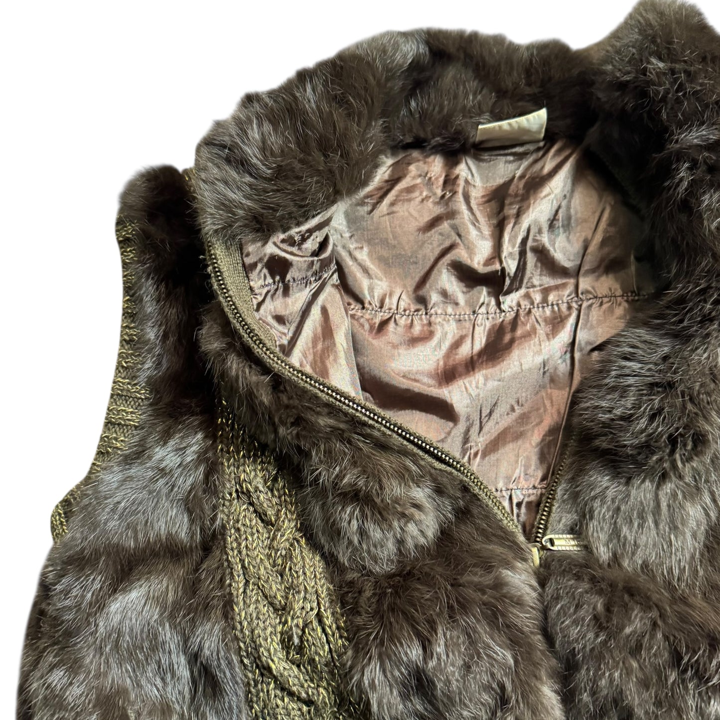 VINTAGE FUR VEST - M