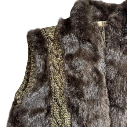 VINTAGE FUR VEST - M