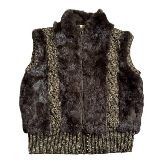 VINTAGE FUR VEST - M