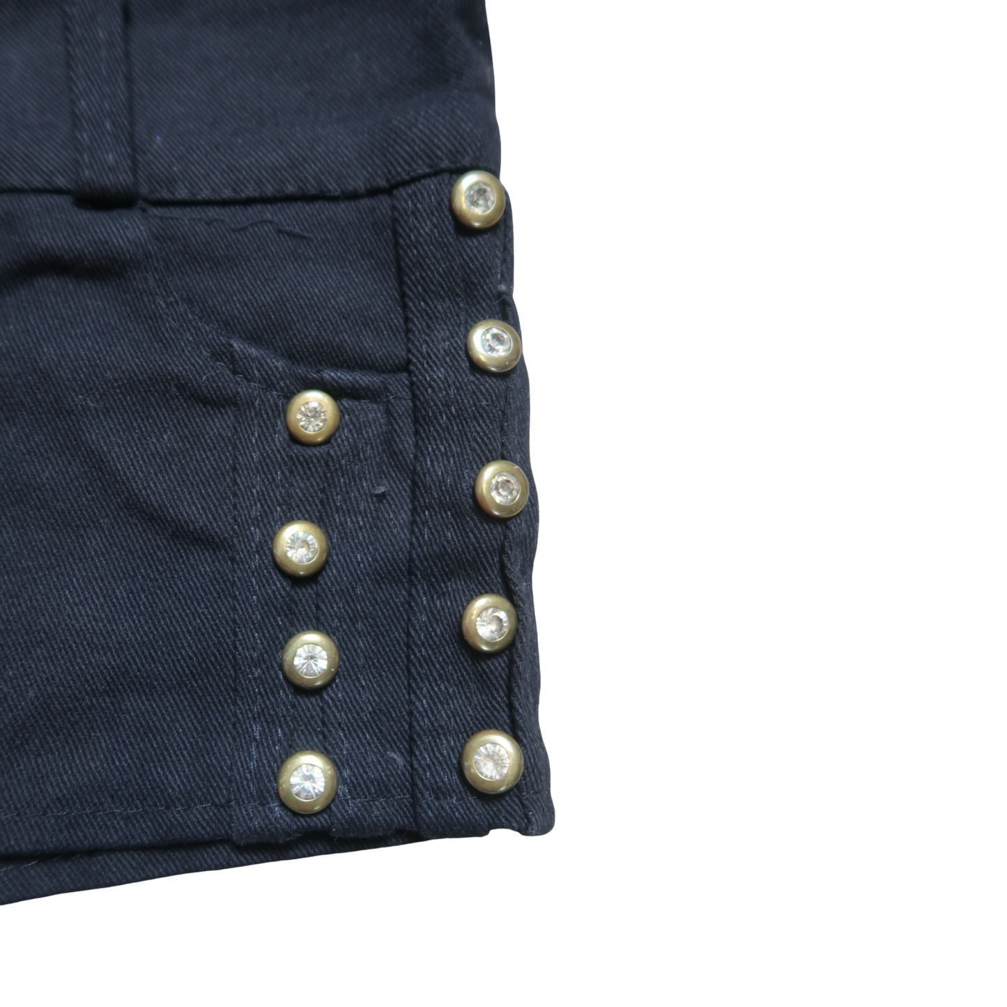 BLACK STUDD MINI SHORT - XS