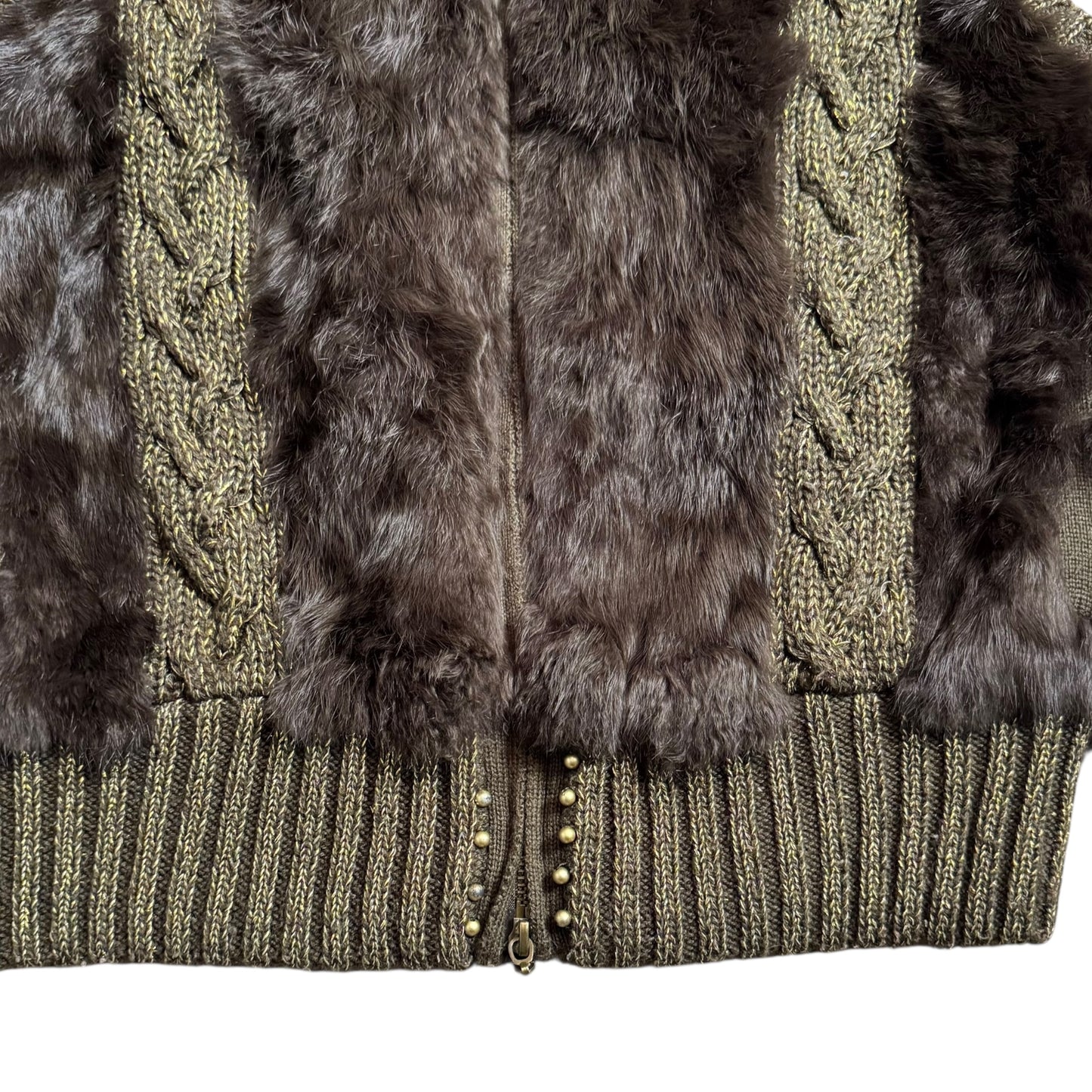 VINTAGE FUR VEST - M