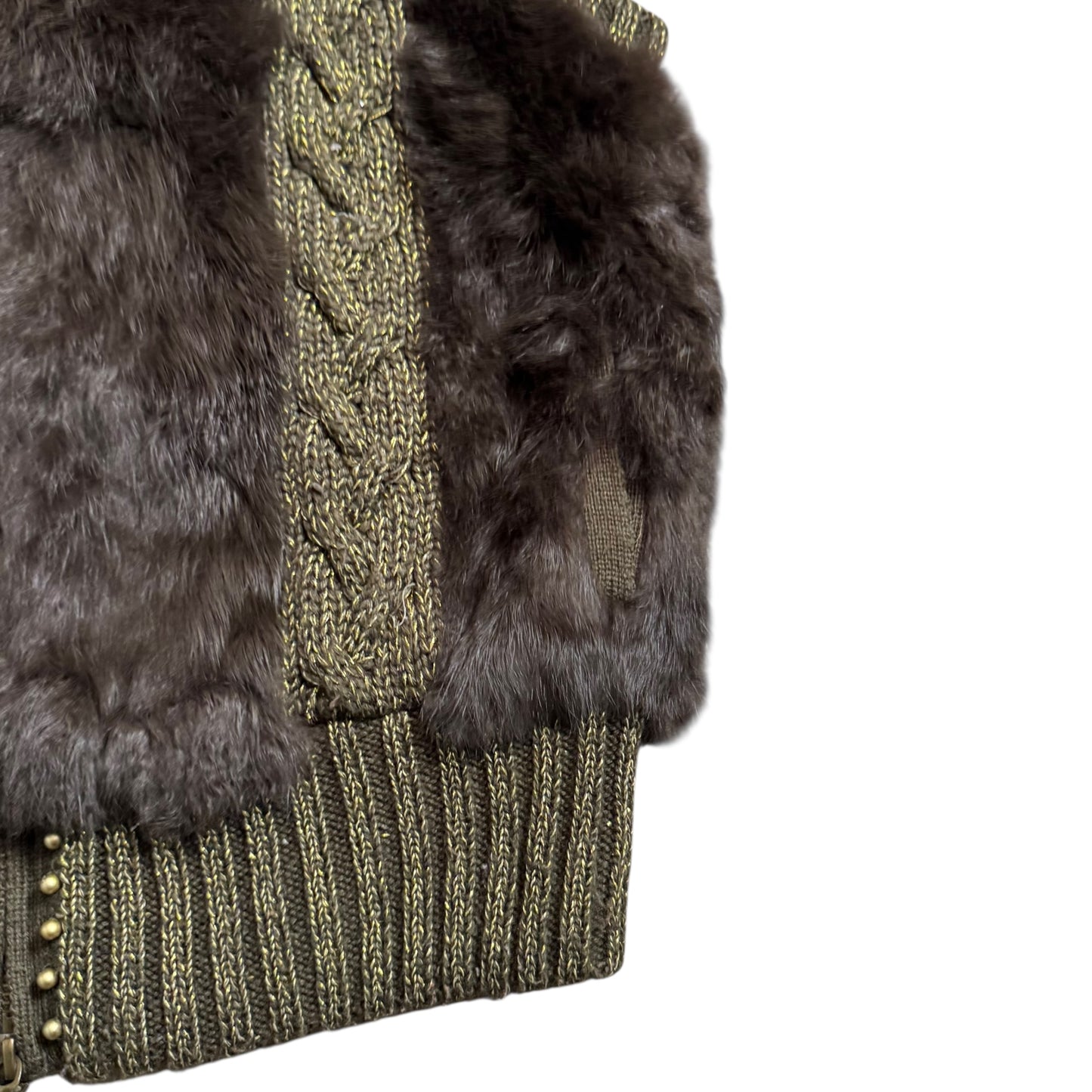 VINTAGE FUR VEST - M
