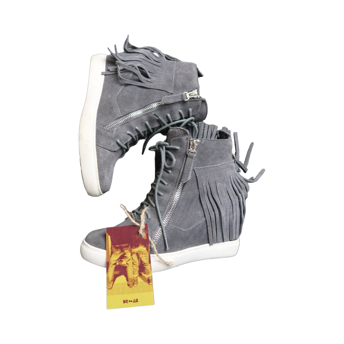 SUEDE WEDGE SNEAKER - EU38