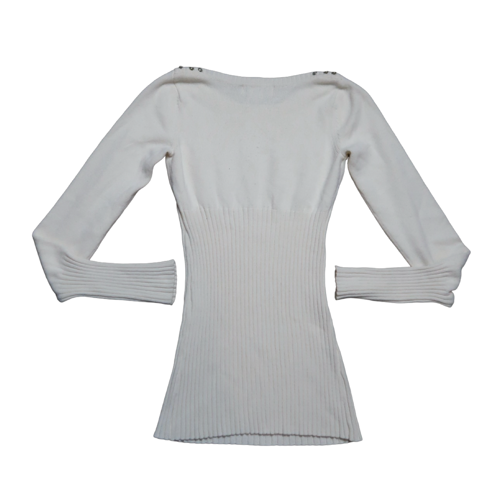GUESS WHITE SWEATER - S