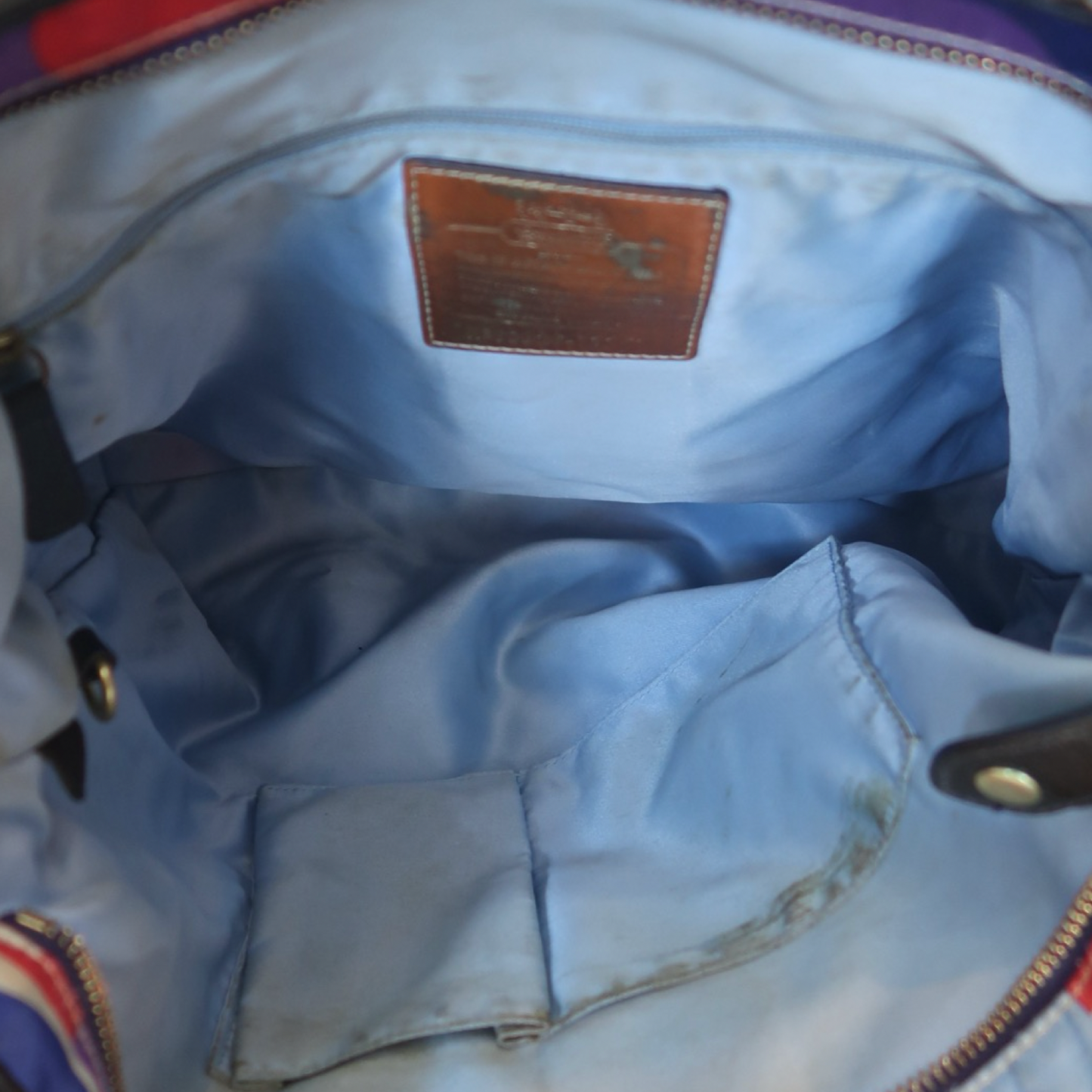 RED & BLUE COACH BAG