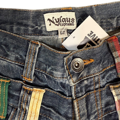 NYLAUS VINTAGE DOUBLE BELT JEANS - 32x33”