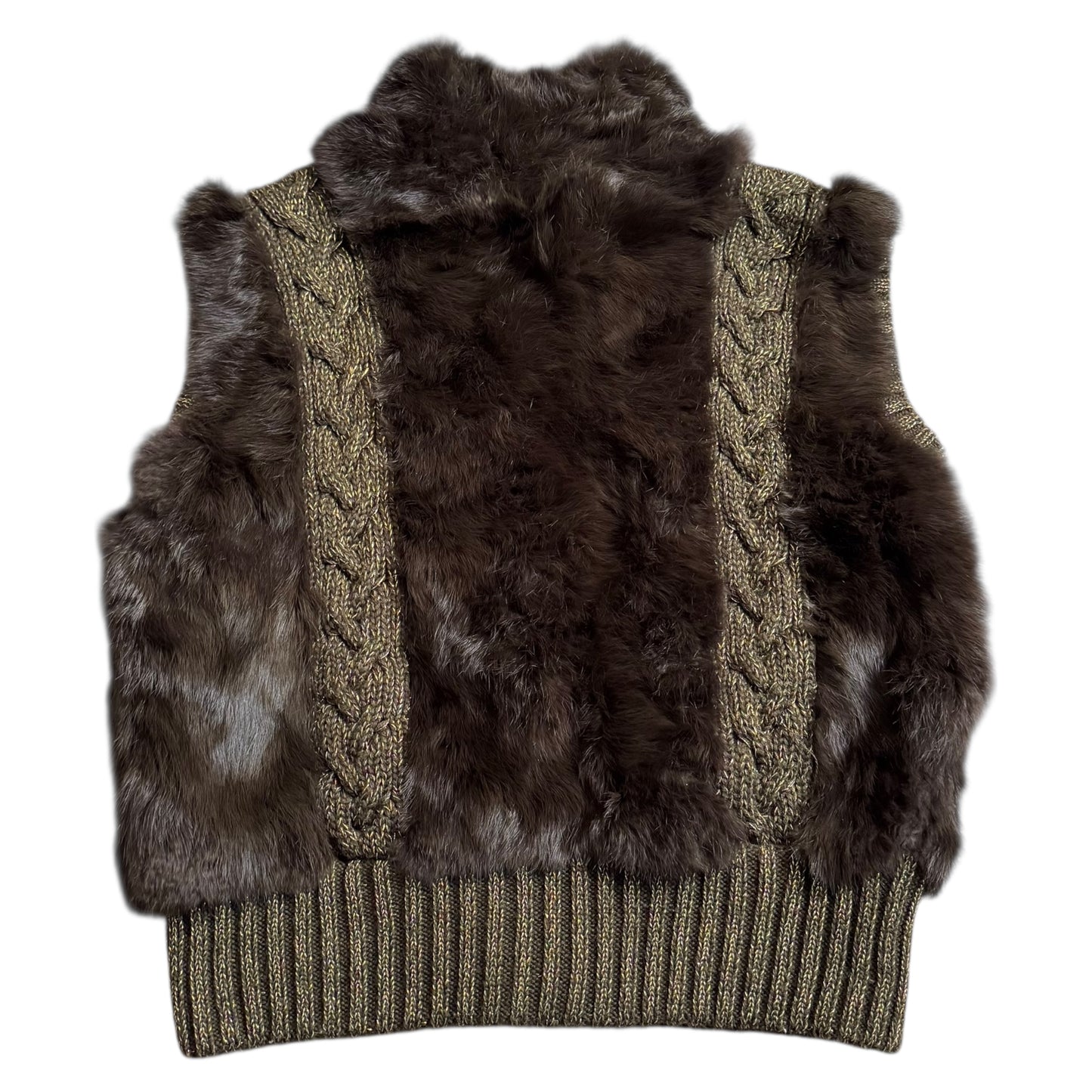 VINTAGE FUR VEST - M