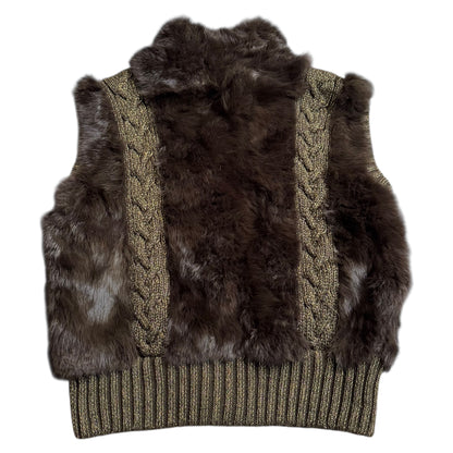 VINTAGE FUR VEST - M