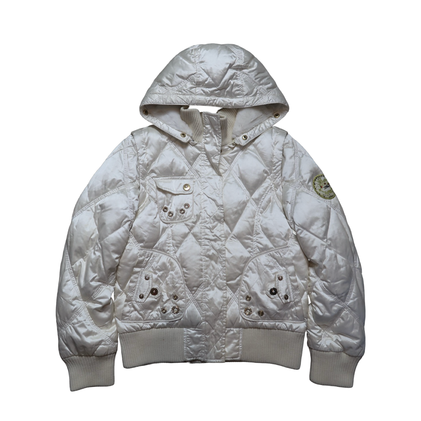 FUR LINED HOOD PUFFER - M