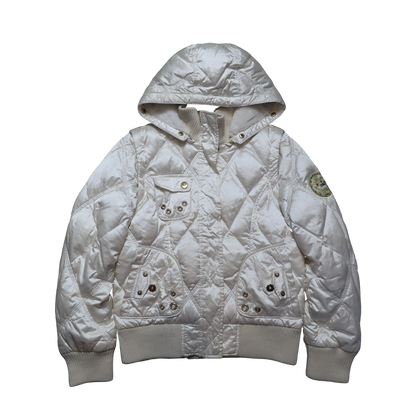 FUR LINED HOOD PUFFER - M