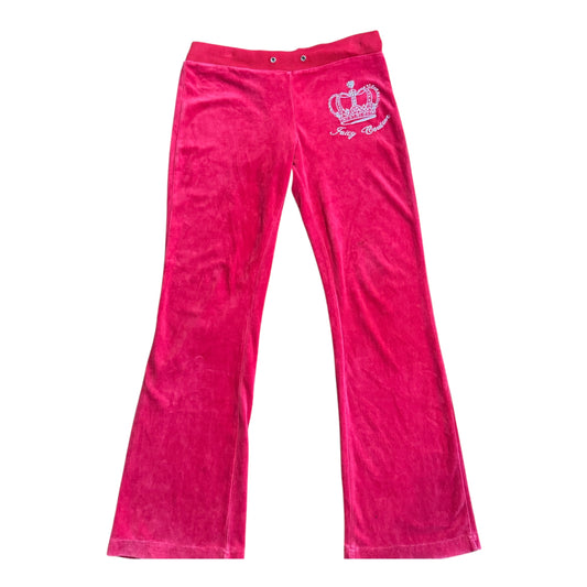 VINTAGE PINK VELVET JUICY COUTURE PANTS - L