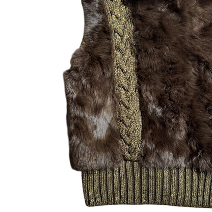 VINTAGE FUR VEST - M