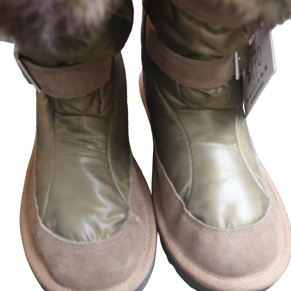 BROWN FUR BOOTS - EU37