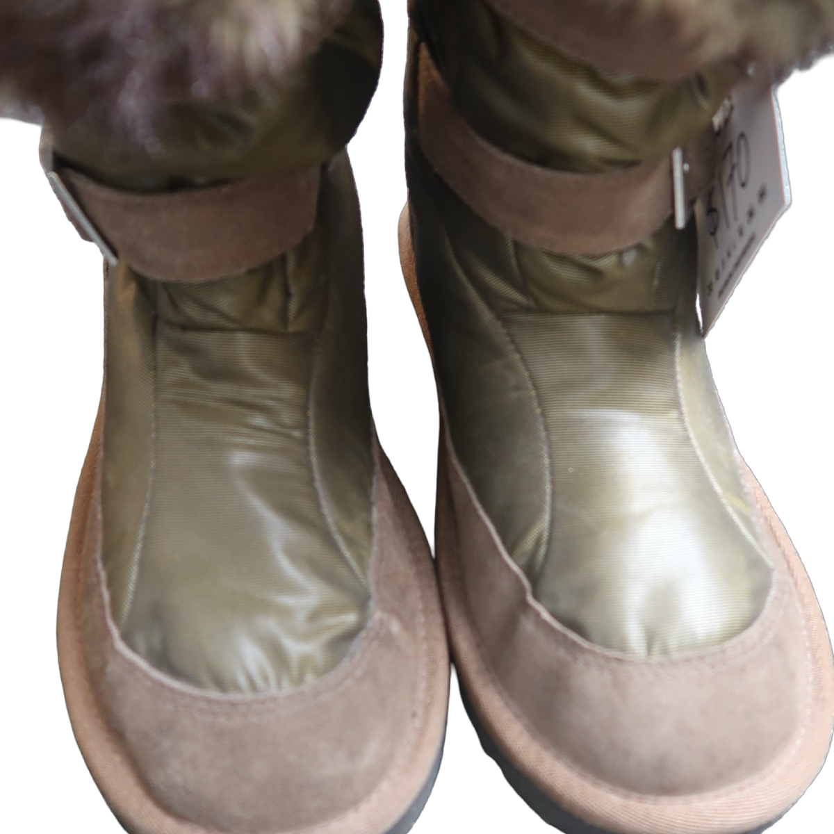 BROWN FUR BOOTS - EU37