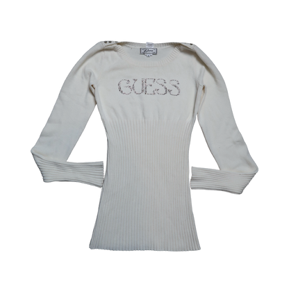 GUESS WHITE SWEATER - S