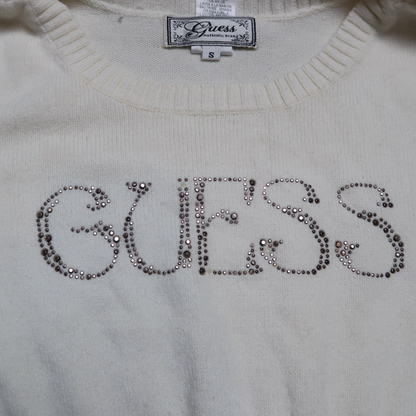 GUESS WHITE SWEATER - S