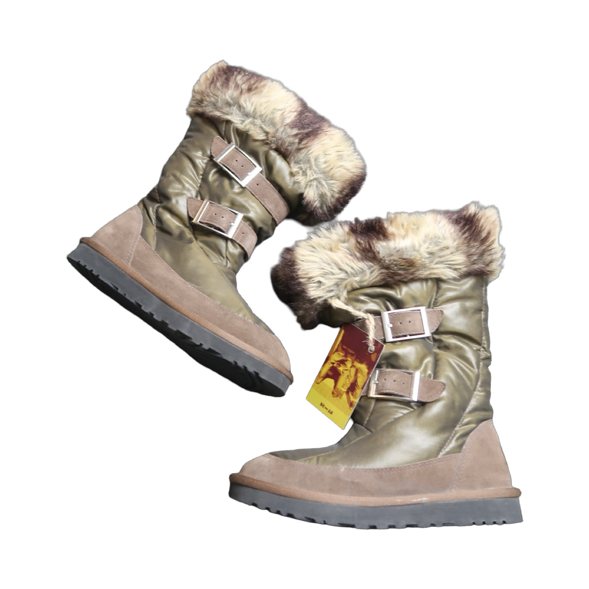 BROWN FUR BOOTS - EU37