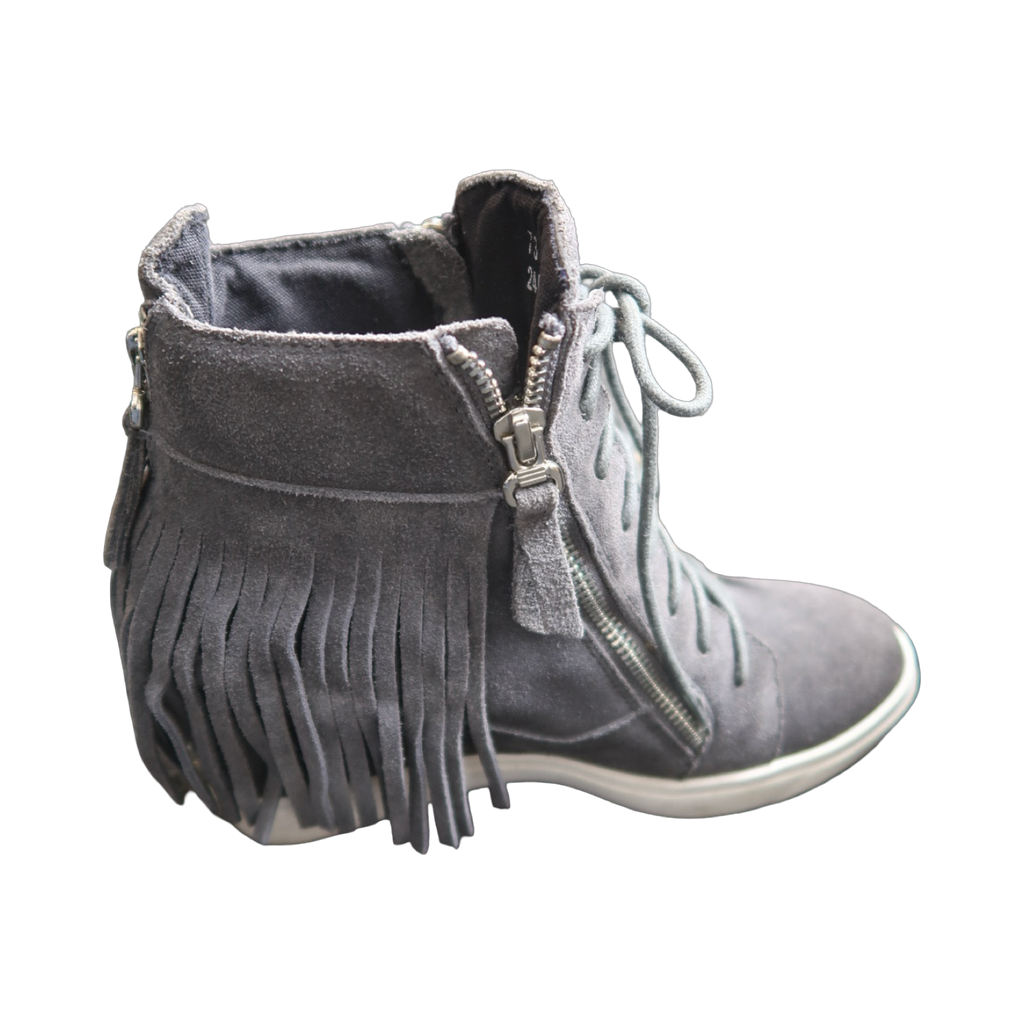 SUEDE WEDGE SNEAKER - EU38