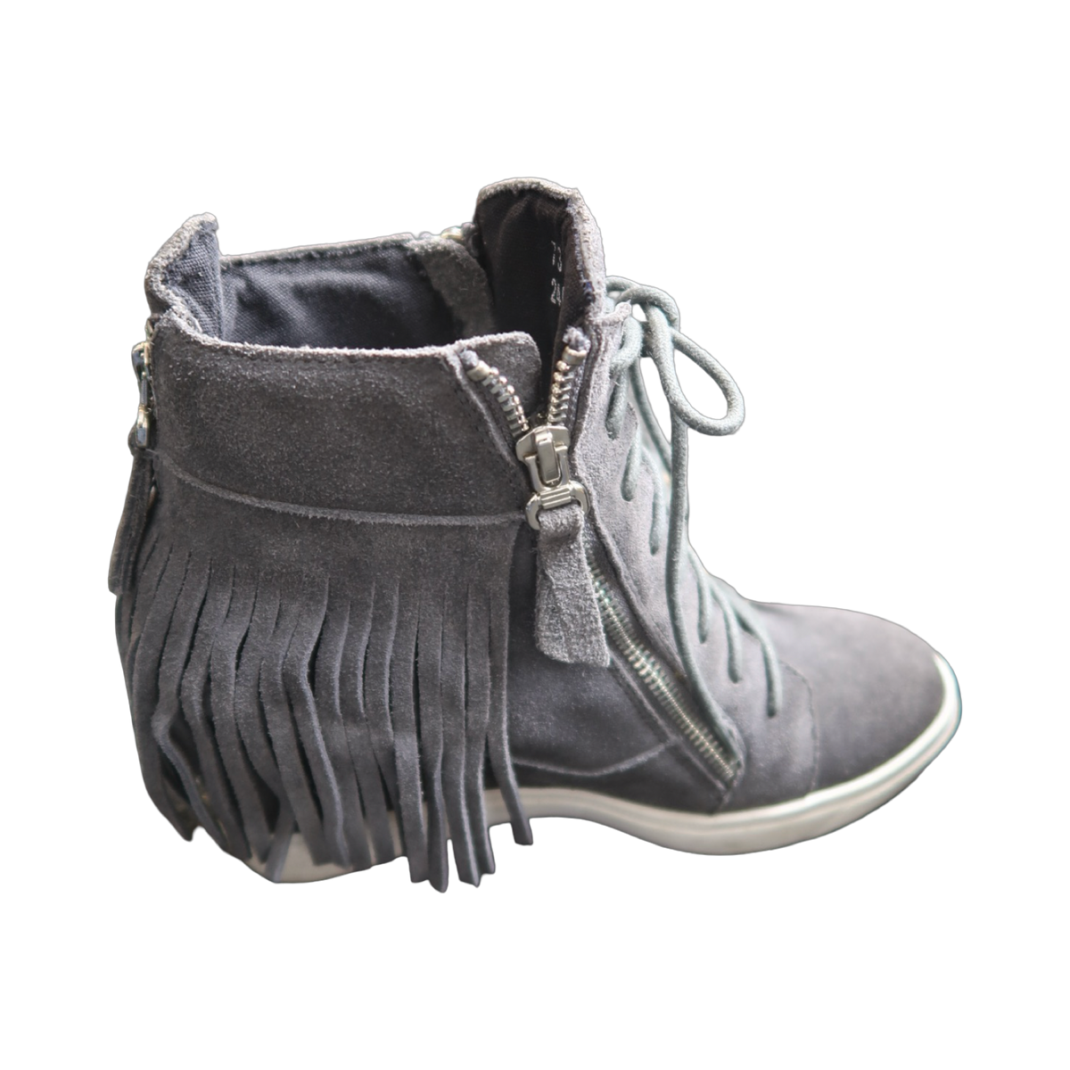 SUEDE WEDGE SNEAKER - EU38