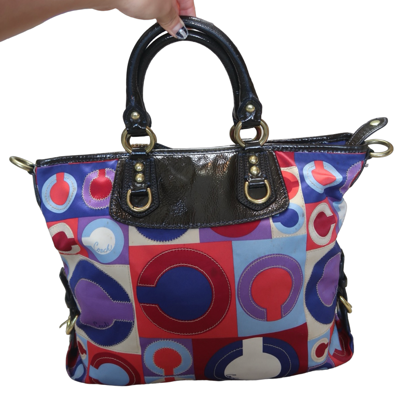 RED & BLUE COACH BAG