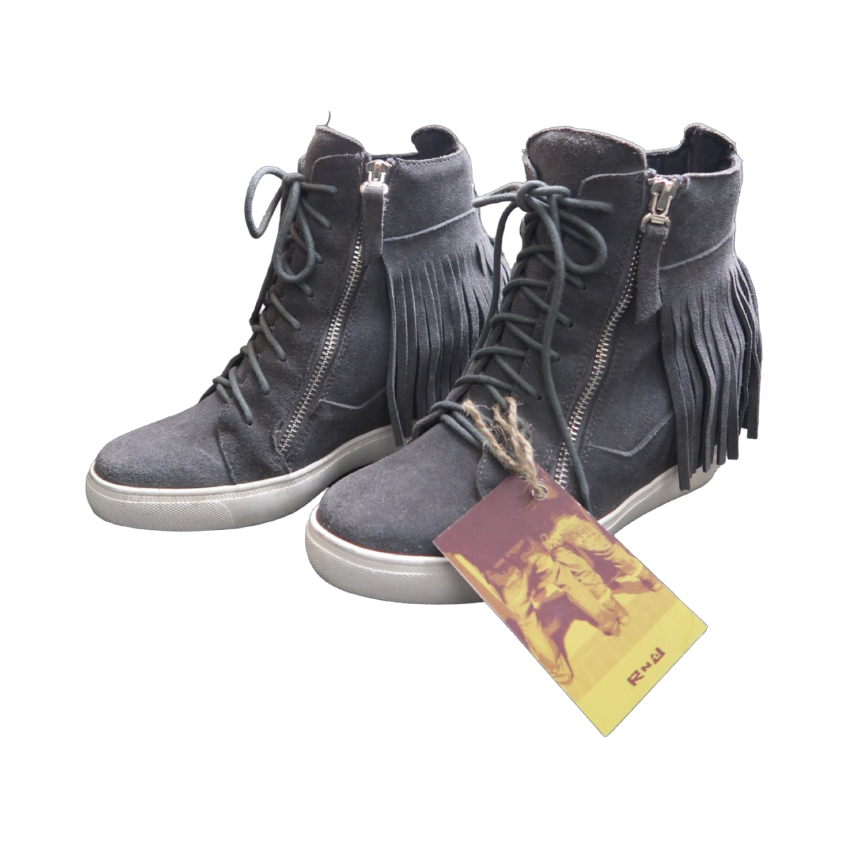 SUEDE WEDGE SNEAKER - EU38