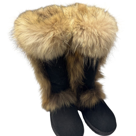 VINTAGE UGG FUR BOOTS - EU38