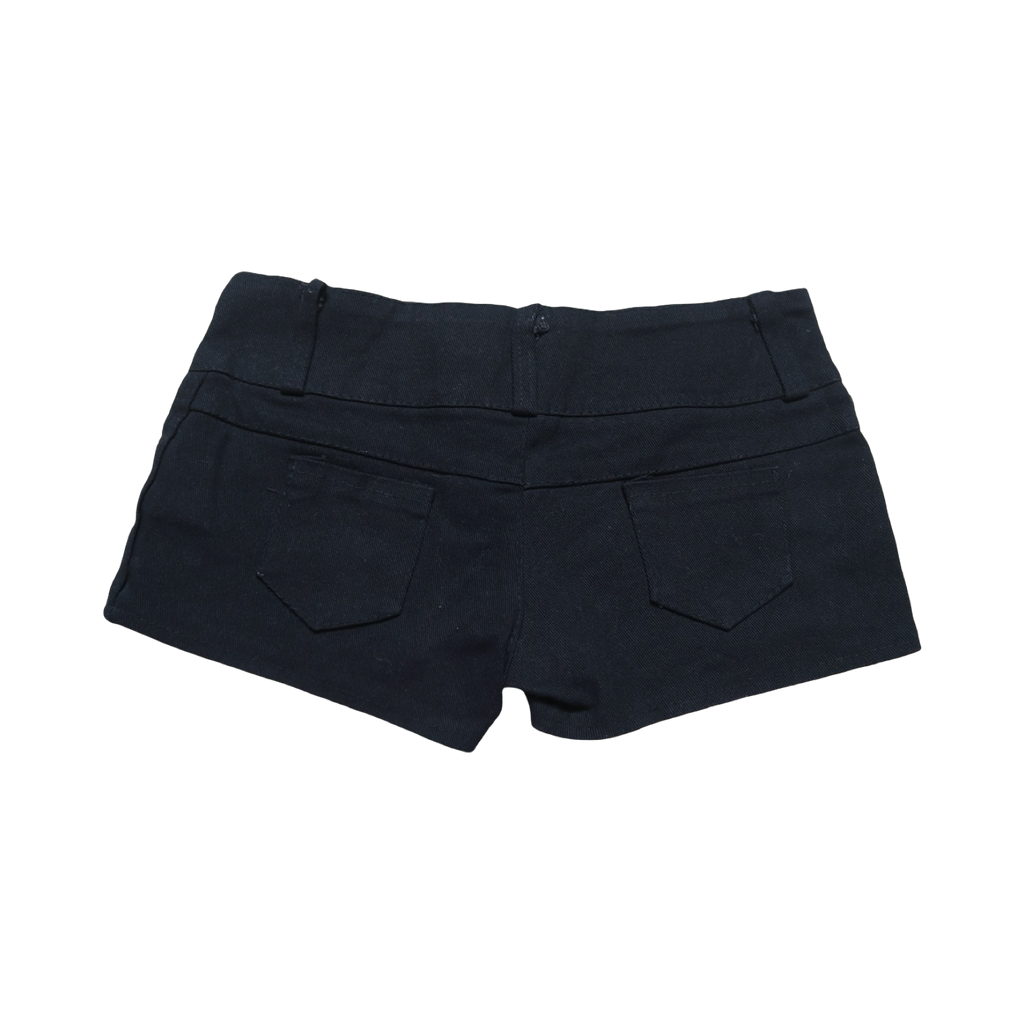 BLACK STUDD MINI SHORT - XS