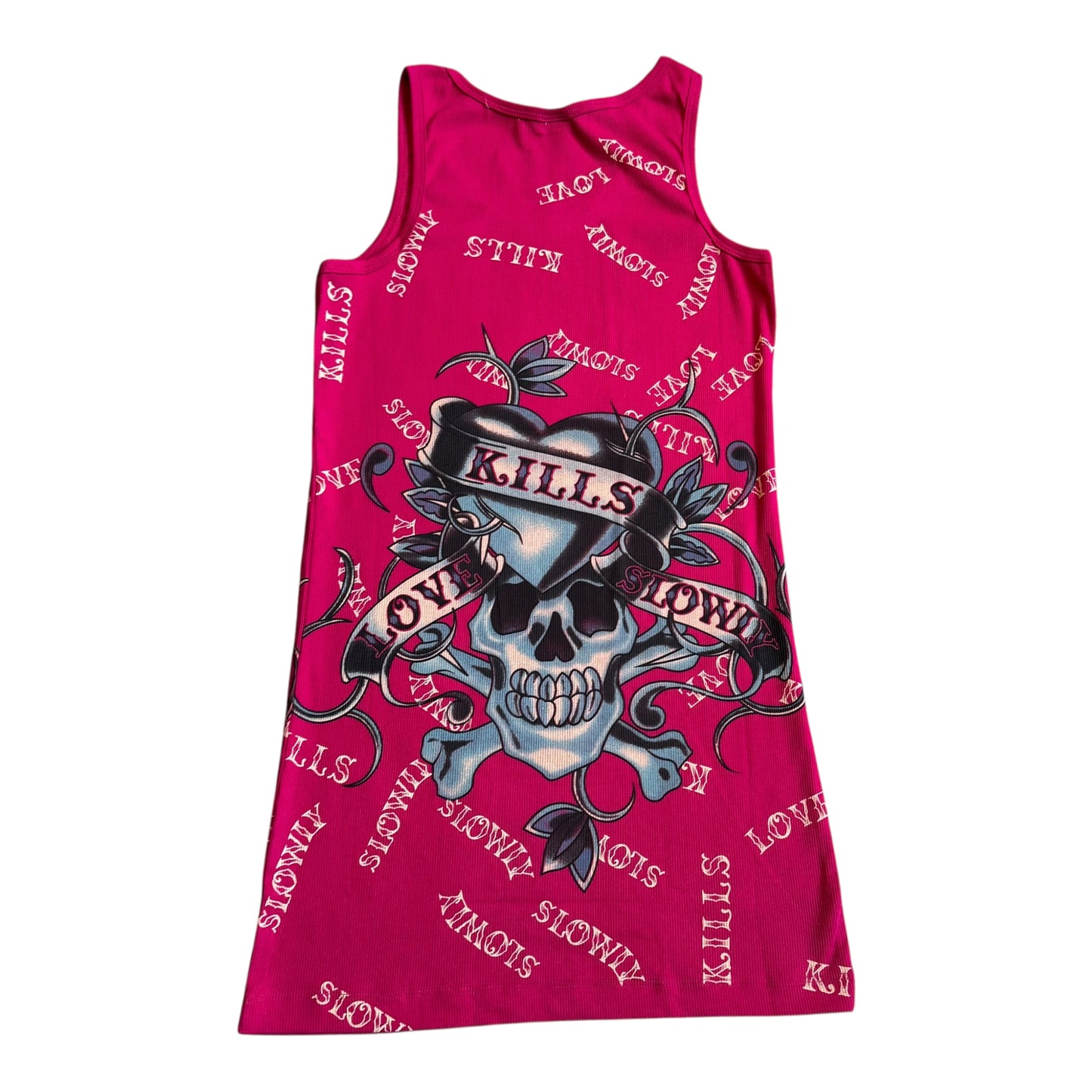 ED HARDY HOT PINK SINGLET - XL