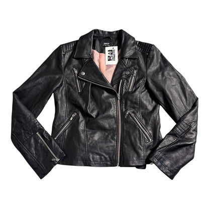 ONLY BLACK LEATHER JACKET - M