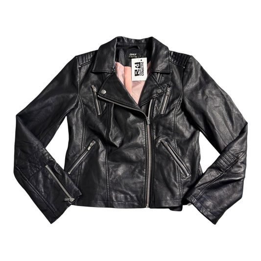 ONLY BLACK LEATHER JACKET - M