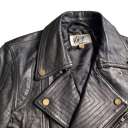 KOYO VINTAGE BLACK LEATHER JACKET - S