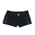 BLACK STUDD MINI SHORT - XS