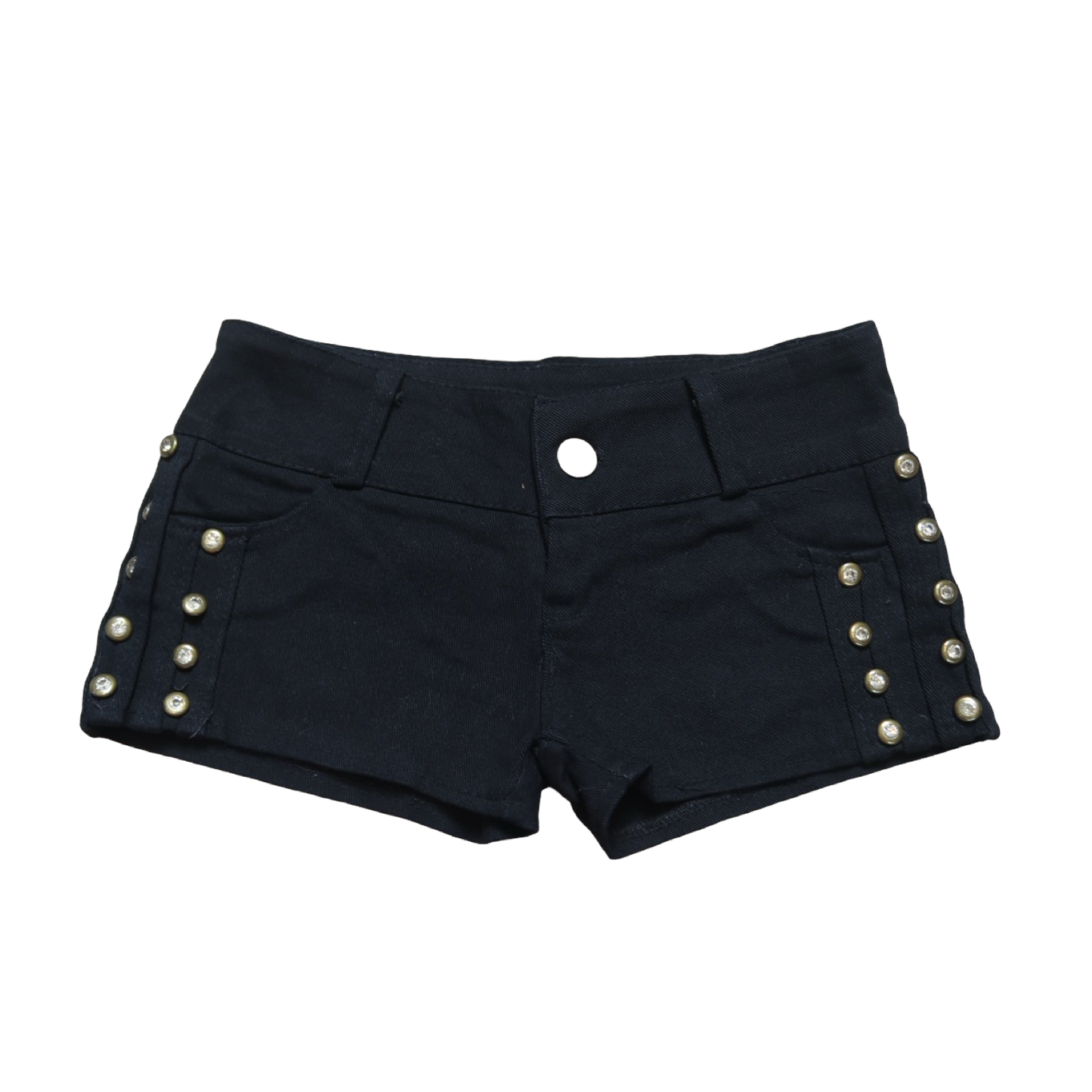 BLACK STUDD MINI SHORT - XS