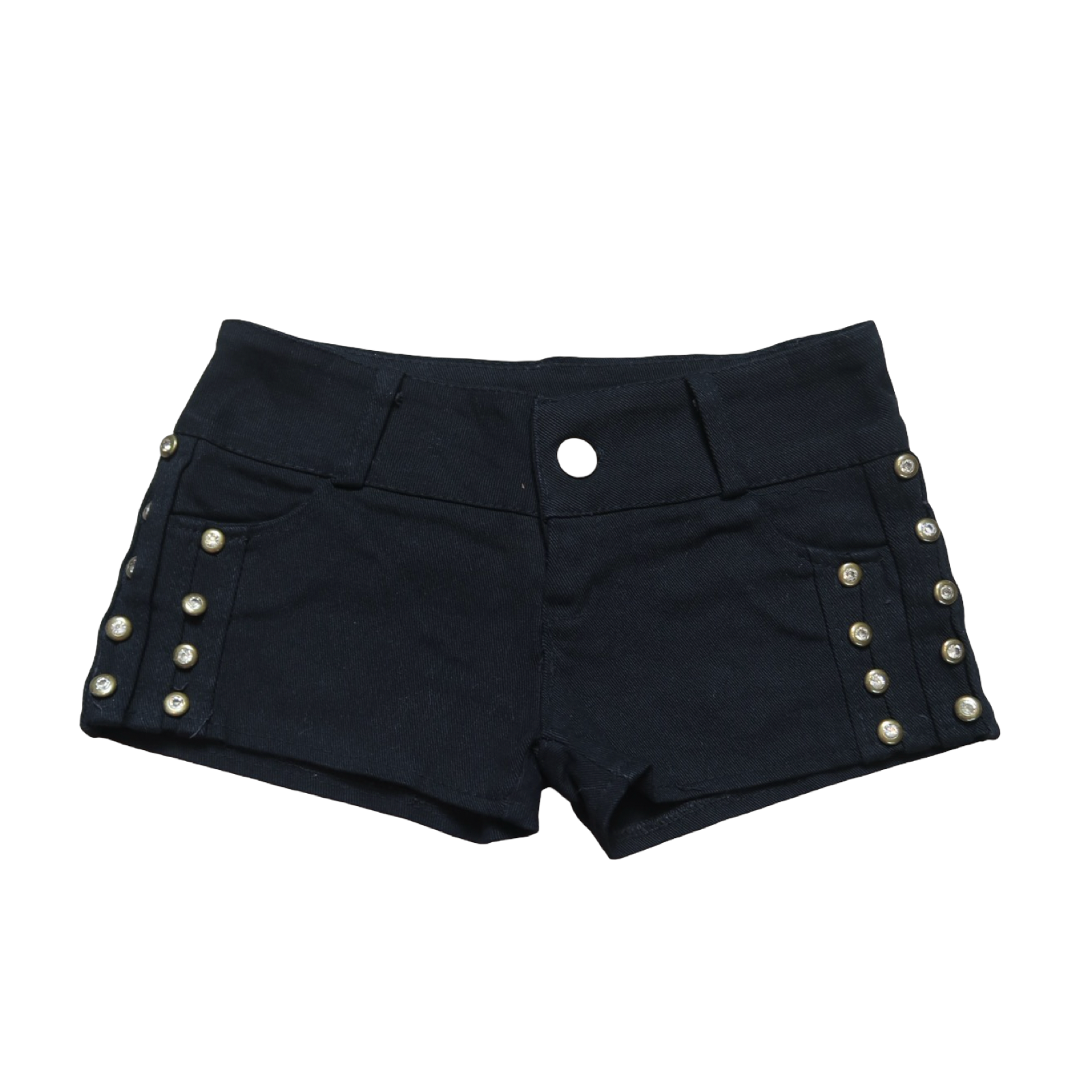 BLACK STUDD MINI SHORT - XS