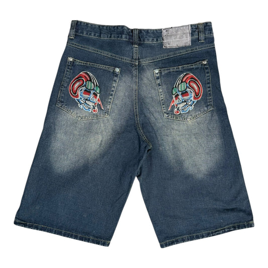 ED HARDY VINTAGE JORTS - 36x14”